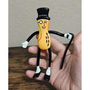 1991 Collectible Planters Mr. Peanut 6" Rubber Bendable Figure